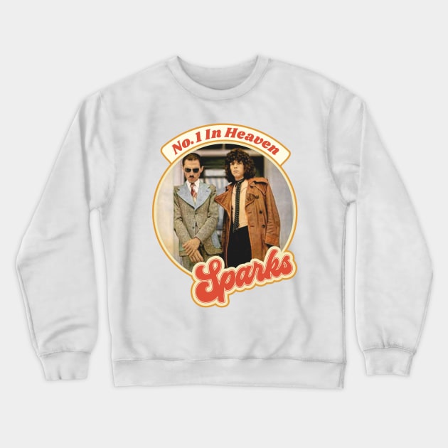 Retro Sparks Band Heaven Tribute Crewneck Sweatshirt by darklordpug